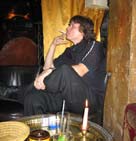 Kevin before a gig at Momo's