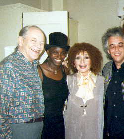 Val Kelly & Dominique Pizzinat, co-bandleaders of Freespirit in company of UK's jazz legends. Freespirit supported Cleo Lane and John Dankworth for 6 weeks in London-Piccadilly
